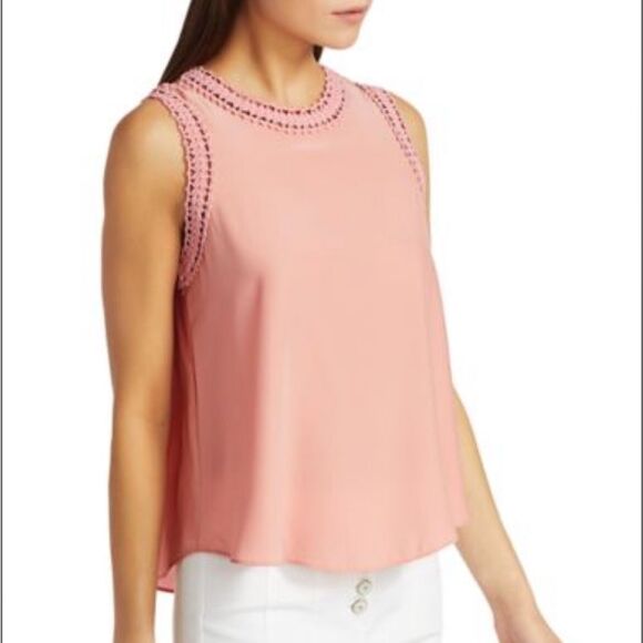 Cinq a Sept Ellina crochet silk top - Picture 1 of 5